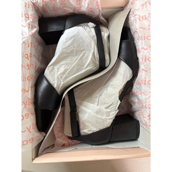 Easy Spirit Ankle Strap Block Heel Sandals Sz 7.5 Black Leather Dressy Career - Picture 6 of 7